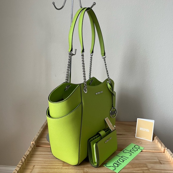 🌼Michael Kors Jet Set Travel Large Chain Shoulder Tote Set - Picture 3 of 16